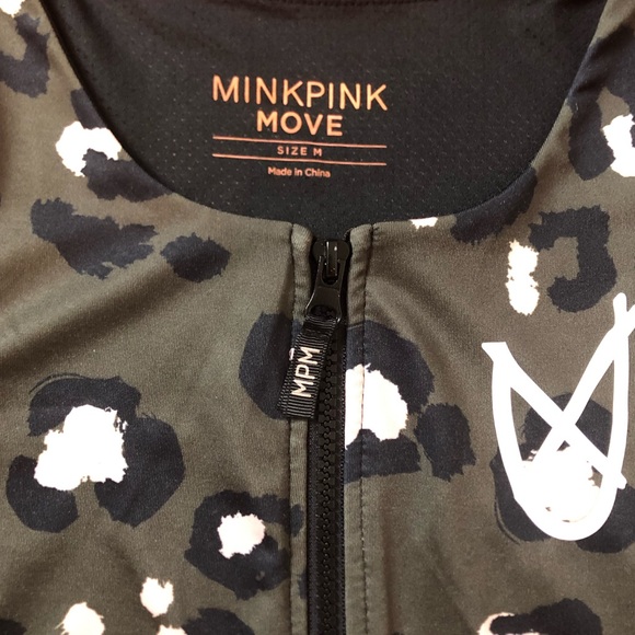 Minkpink Zip Front Active Crop Top M - Picture 2 of 3